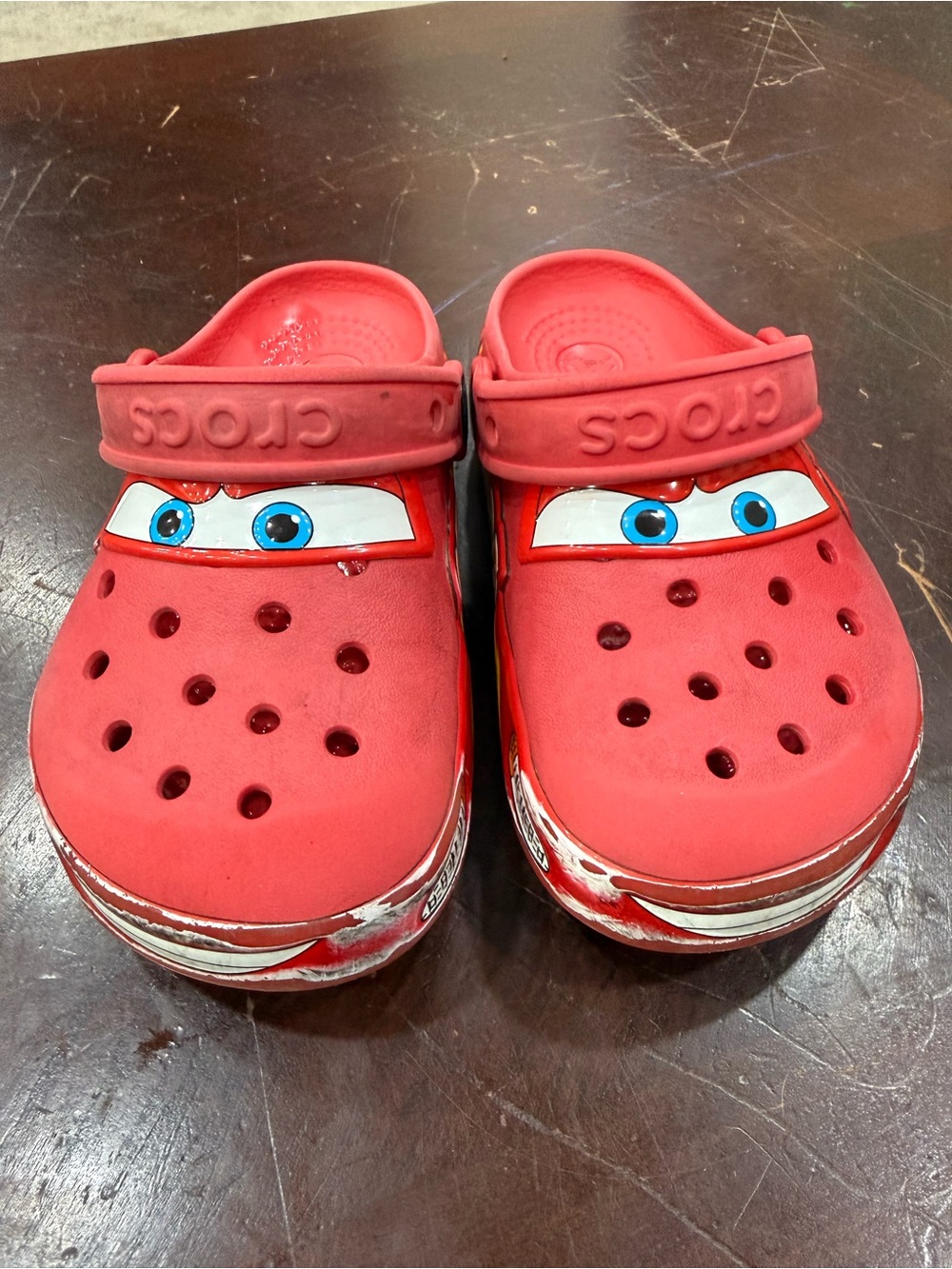 CROCS Lightening McQueen  Cars Red Clogs Size 12